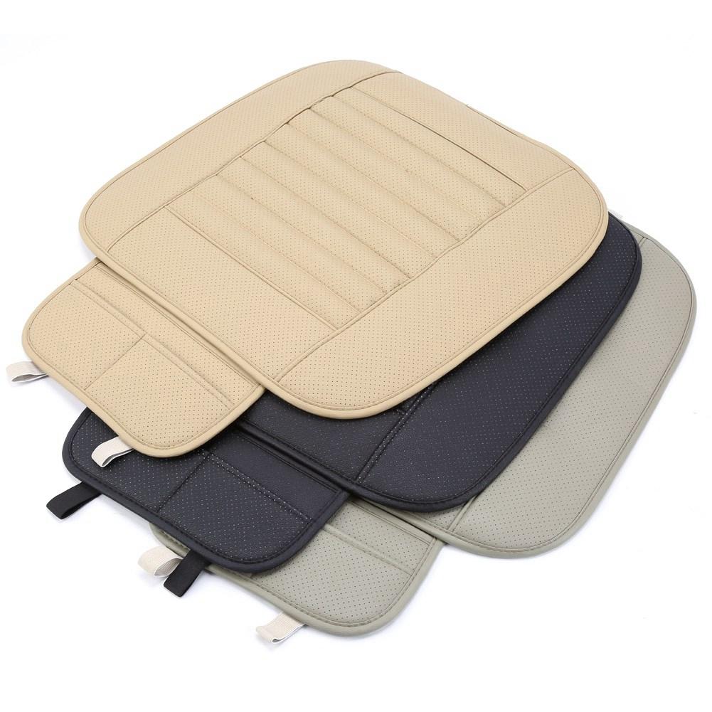 Nuovo Beige PU Pelle Coprisedili Copri Sedili Cuscino Per Auto Seduta Sedile