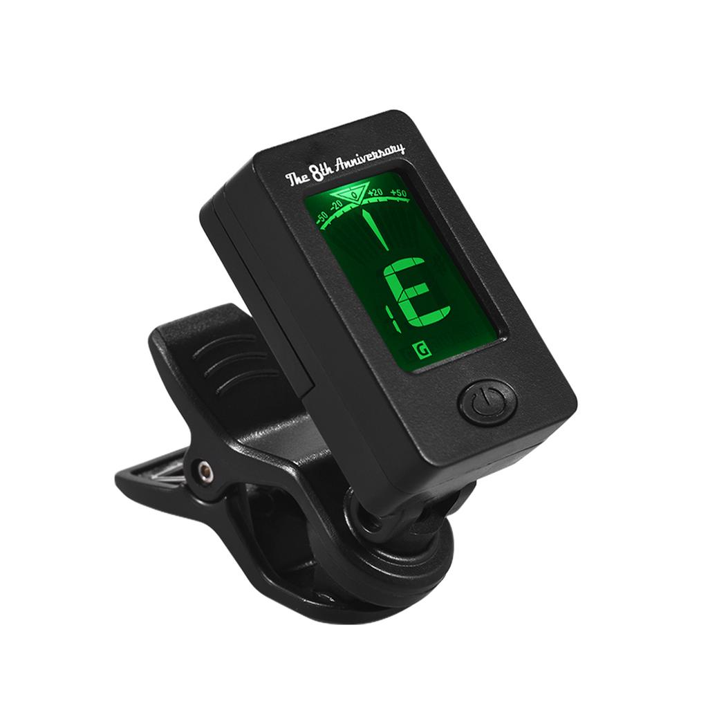 Набор гитарных аксессуаров для начинающих с клипсовым ЖК-цифровым гитарным тюнером, легким гитарным каподастром, 3 медиаторами