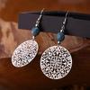Fashion Hollow Complex Round Decorative Earring Ear Ear Earrings Jewelry