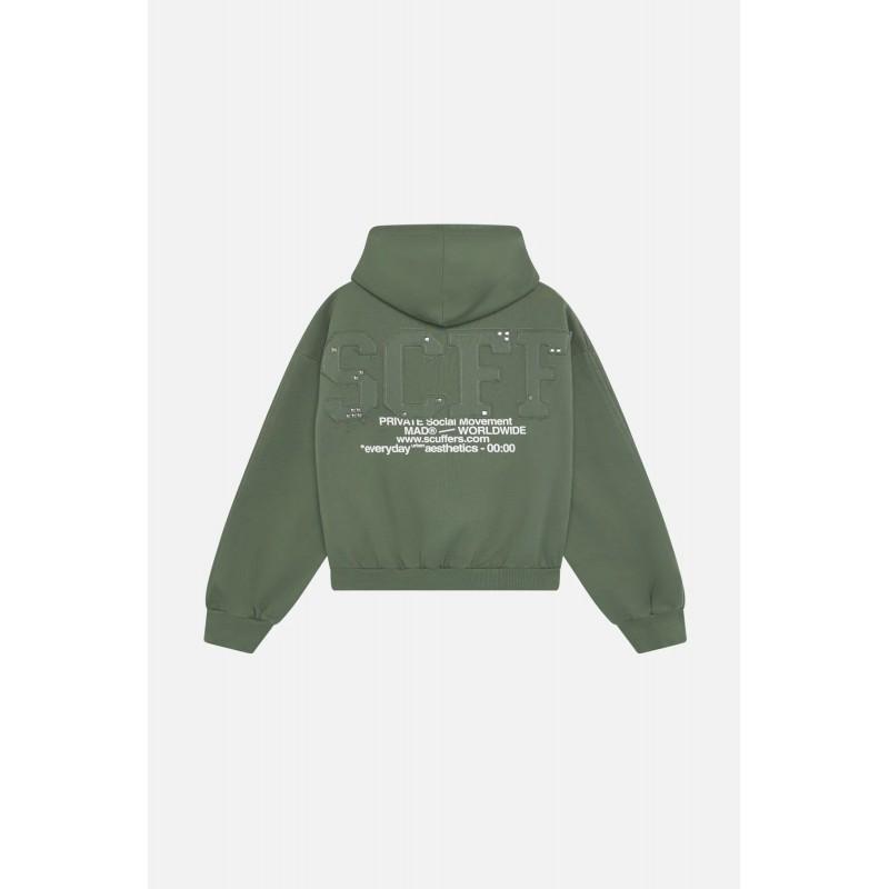 Unisex Vintage Hooded Sweatshirt Loose Fit Streetwear Letter Print Pullover Multi-color Top
