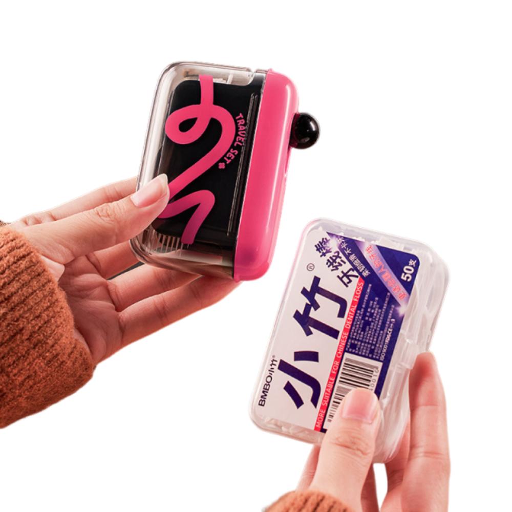 Press-on Floss Stick Storage Box Dustproof Dental Floss Pick Dispenser  Restaurant