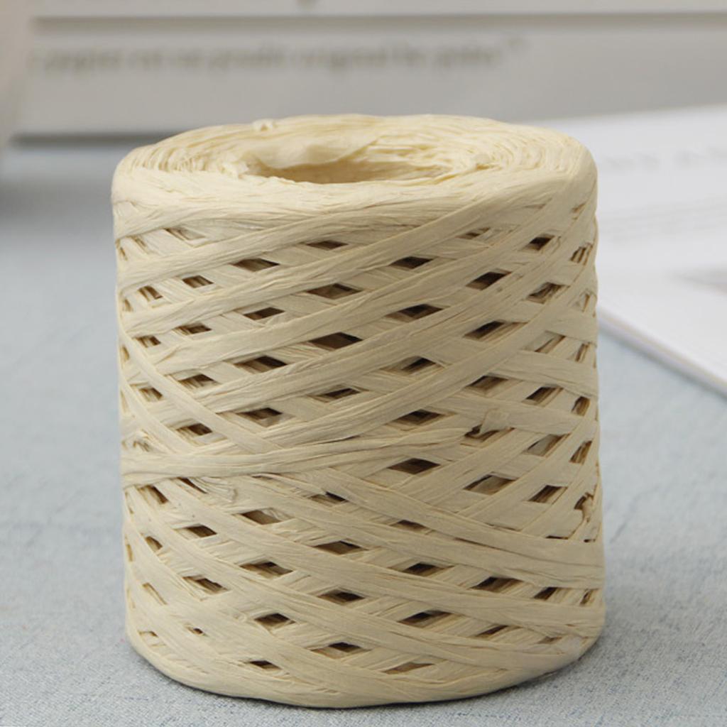 200M Paper Raffia Ribbon Cord Craft Twine Rope String DIY Chocolate