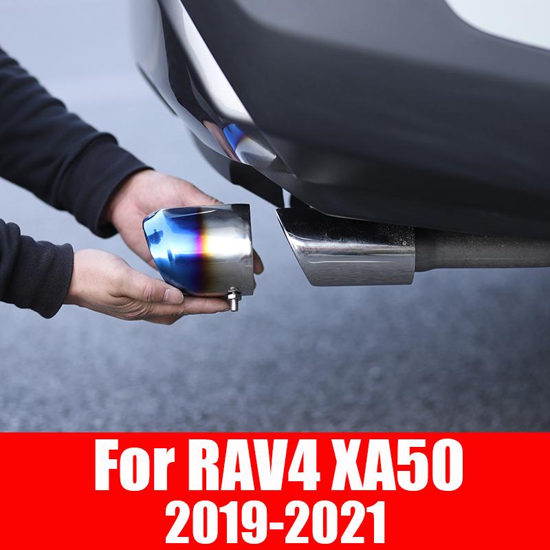 Нержавеющие Хвостовые Трубы Автомобиля Насадка Глушителя Выхлопа Крышка Рамки Модификация Глушителя Для Toyota RAV4 XA50 RAV-4 2022