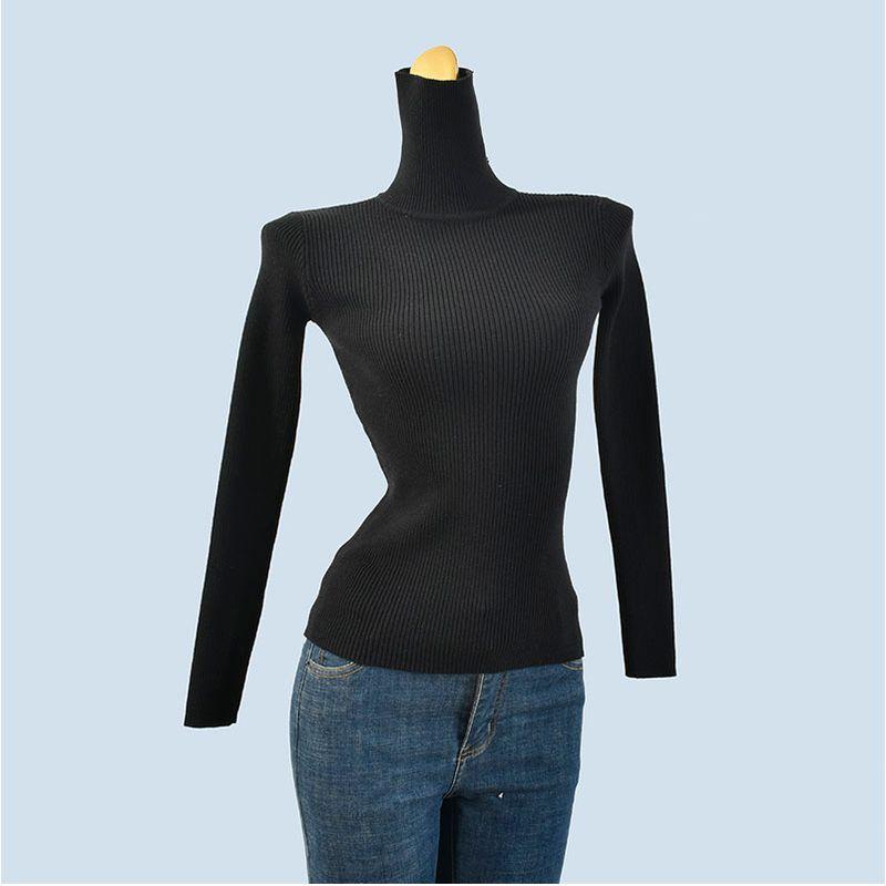 Thermal Turtleneck Bottoming Shirt Soft Glutinous Sweater Women's Autumn and Winter Retro Underwear Slim Fit Slimming Long Sleeves Knitting Tops