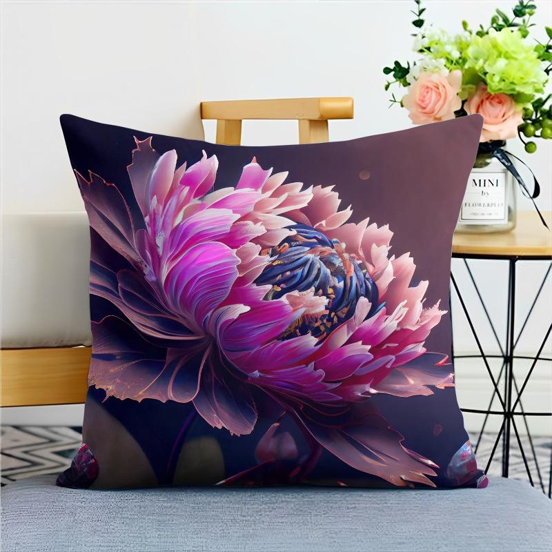 Наволочка с изображением пиона в китайском стиле для украшения общежития, офиса, гостиной, дома