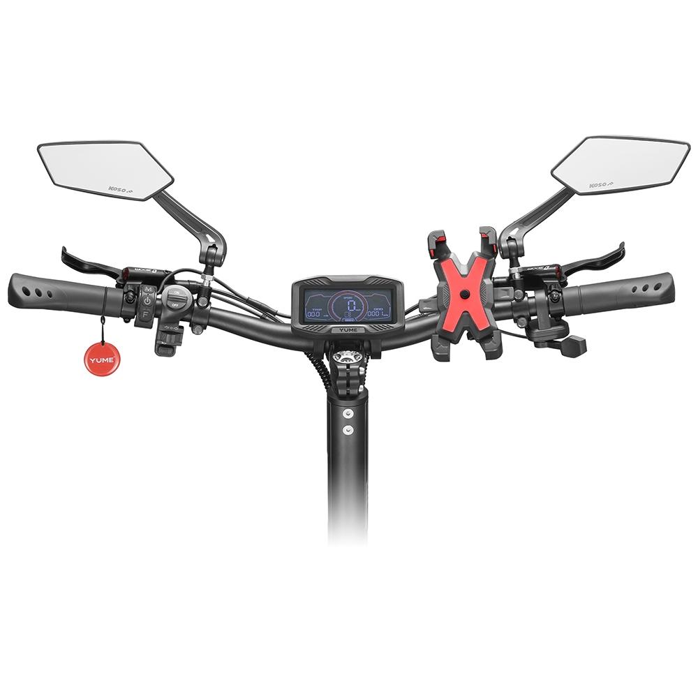 YUME HAWK Electric Scooter 10x3.15" Tubeless All-terrain Tire 1200W*2 Motor 60V 22.5Ah Battery 43mph Max Speed 43miles Max Range