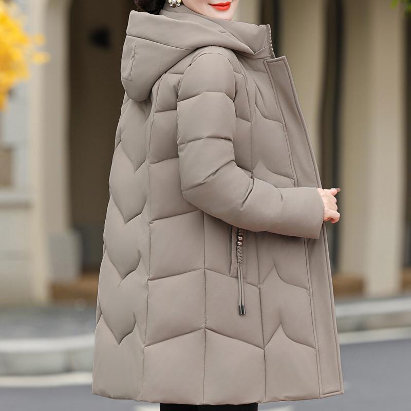 Plus Size XL-6XL Middle Age Women's Winter Jackets New In Coats Elegant Loose Thick Warm Long Parkas Female Outerwears
