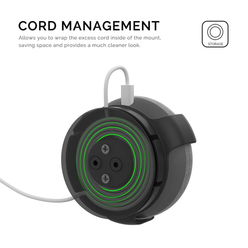 Wall Mount Bracket Smart Speaker Case Holder Built-in Cable Management Compatible For Google Home