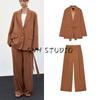 With Belt Loose Fashion Suit Outwear 2010735 Normcore Loose Plaid High Waist Pleated Pants 3152413