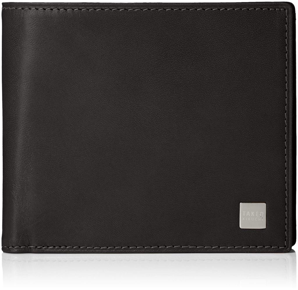 Takeo Kikuchi Pierre Bifold Wallet with Detachable Coin Purse, Black, 181618