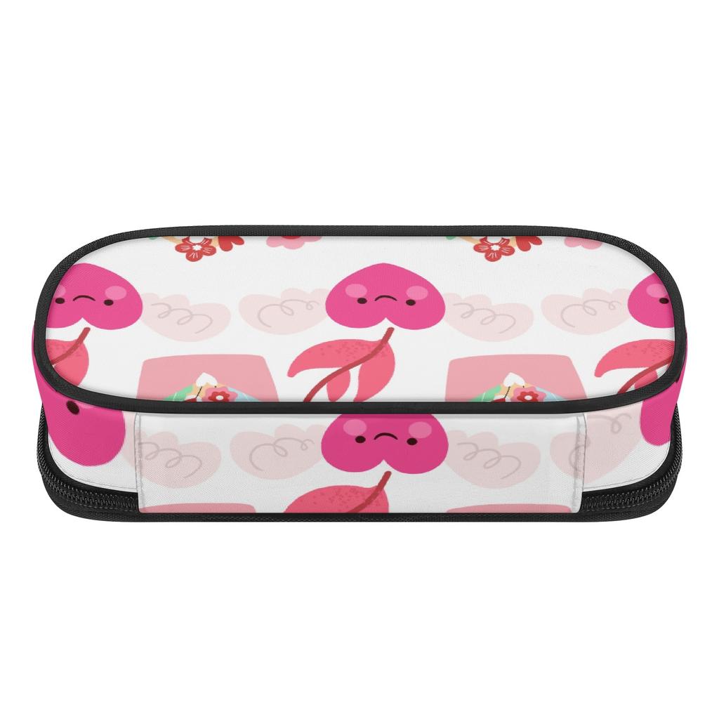 Pencil Case Roomy Interior 300D Polyester Zipper Closure with Main Compartment Mesh Pocket and Pen Slots for Everyday Study