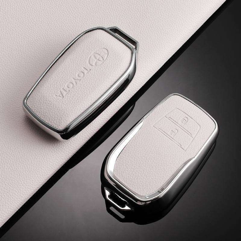 Кожаный чехол-брелок для автомобильного ключа для Toyota RAV4 Crown Hilux Fortuner Yaris Prius Corolla Camry Land Cruiser Avensis Verso Prado C