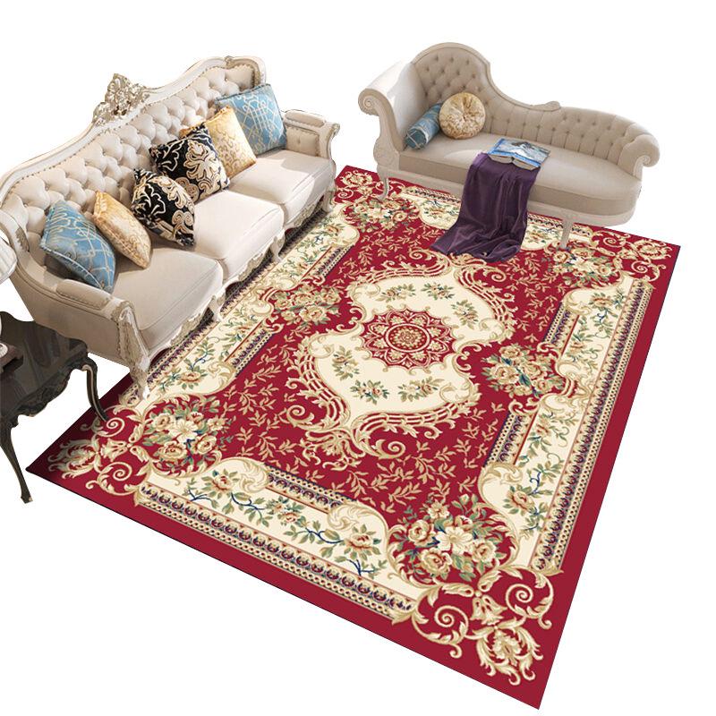 Комплект из 3D-ковров и подушек для дивана в ретро-европейском стиле для гостиных и отелей