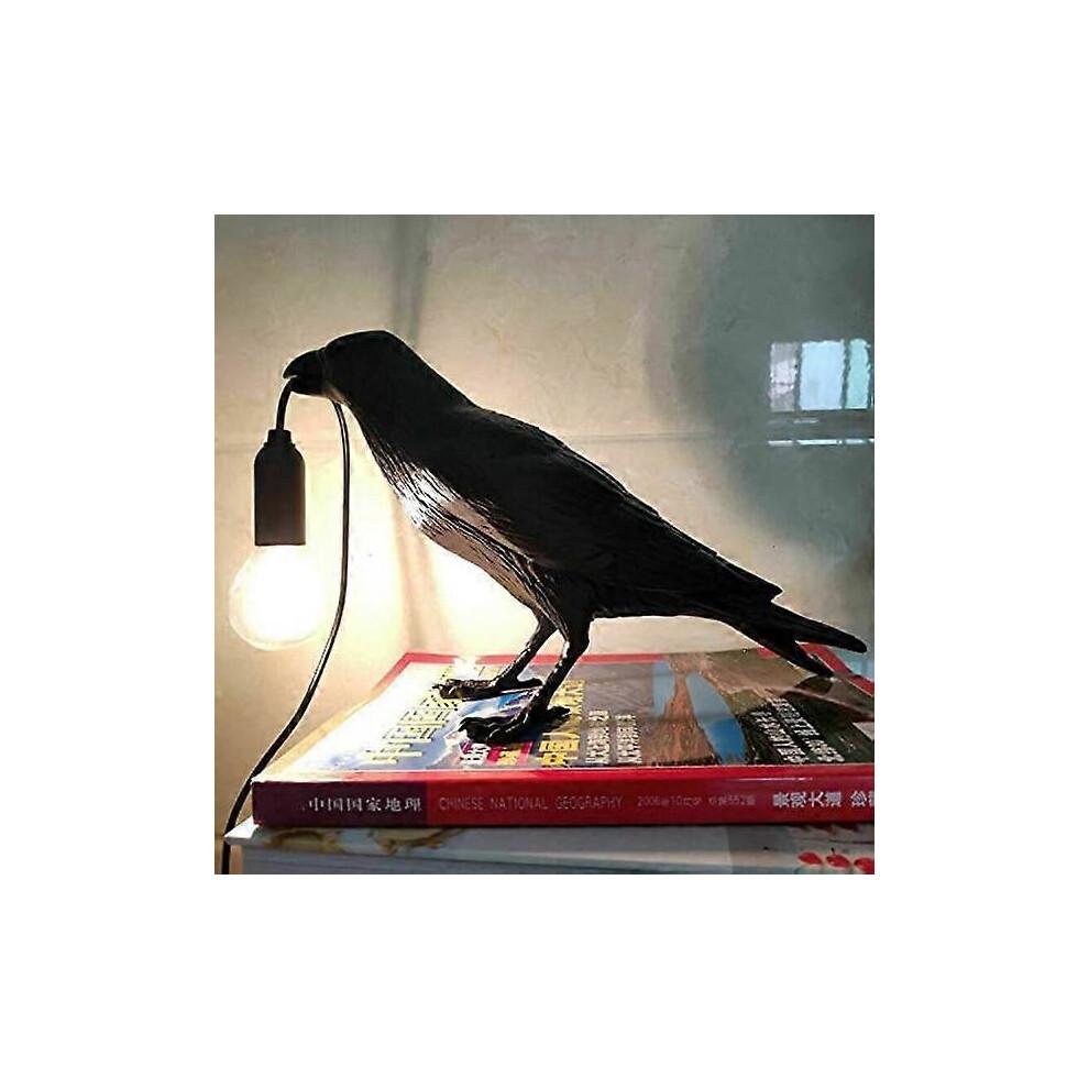 Crow Table Lamp Nataliey Birds Table Lamps Led Bird Wall Lamp Mordern Art Deco Table Lamps Bedside Decor for Living Room Decoration Raven Desk Lamp
