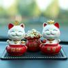 Украшение Lucky Cat, мелодия удачи, орнамент из смолы, изысканная статуя мультяшного кота, домашний офис