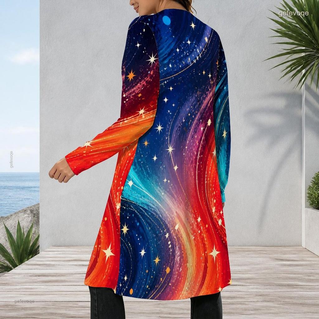 Plus Size Women Open Front Long Sleeve Loose Jacket Lightweight Soft Casual Fashion Everyday Outerwear