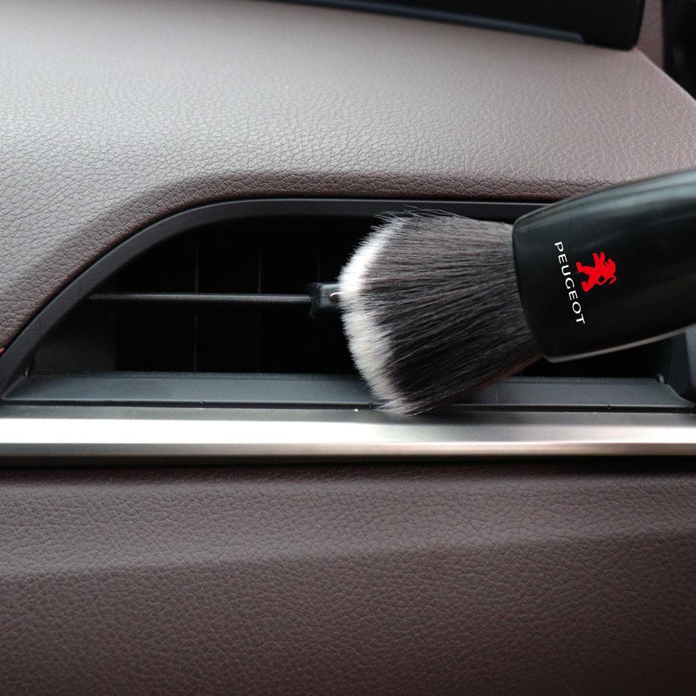 Car Air Outlet Clean Tool Double-ended Brush Soft Detailing n Brush Center Cover For Peugeot 5008 4008 3008 2008 508 1008 406 207