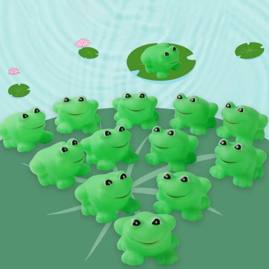 10 шт. Игрушки для ванны для малышей Виниловые Пищащие Мультяшные Игрушки-Лягушки Безопасные для душа Водные игрушки