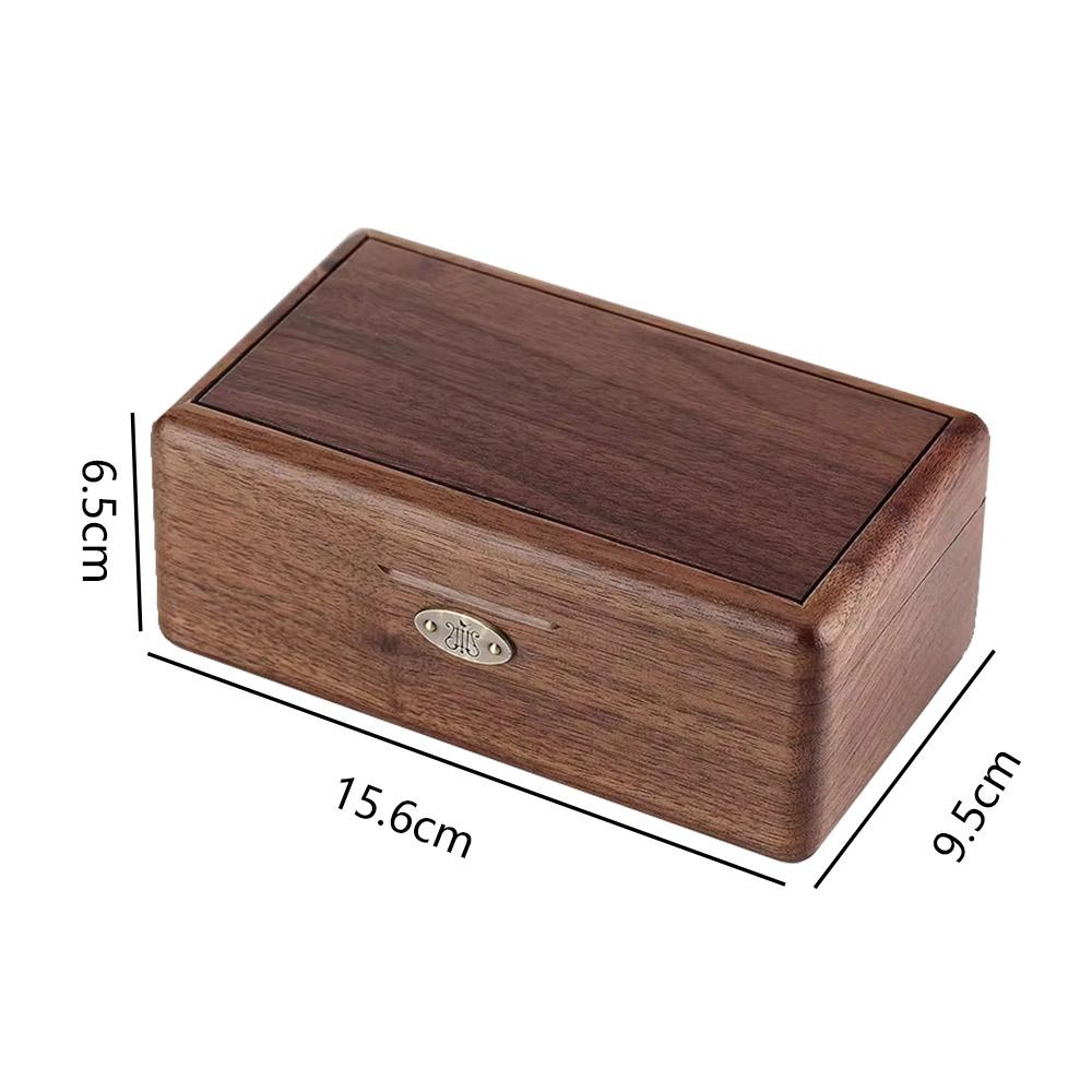 High Quality Walnut Flip Lid Wood Storage Box for Jewelry Multi Functional Wooden Music Box for Gift Decorative