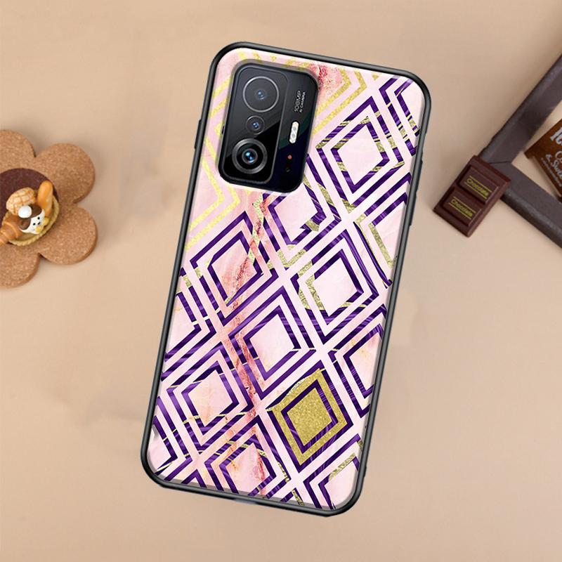 Мраморный геометрический чехол для Xiaomi 14T 11T 12T 13T Pro 13 14 Ultra POCO X7 Pro X3 X5 F3 F5 F6 M6 X6 Pro