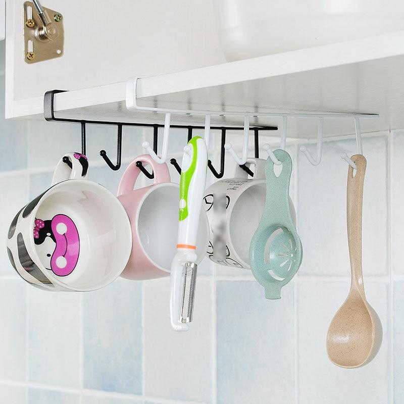 Kitchen Storage Rack Wardrobe Hook Door Hanger Clothes Hanging Rack Holder Kitchen Organizer Closet Shelf Wall Hanger Coat Rack