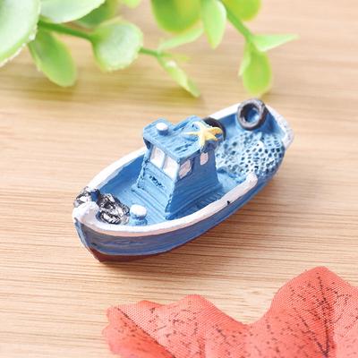 Pop 1Pcs яхта корабль рыболовная лодка миниатюрный сказочный сад дома дома ремесло микро ландшафтный декор аксессуары своими руками