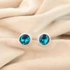 Apatite Gemstone 925 Fine Silver Jewelry Handmade Earrings 0.53" Gift For Mother EE-147-16