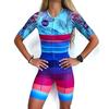 Tres Pinas Women Cycling Skinsuit Triathlon One-Piece Suit Short Sleeve Running Cycling Clothing Jumpsuit Maillot Ciclismo Bike