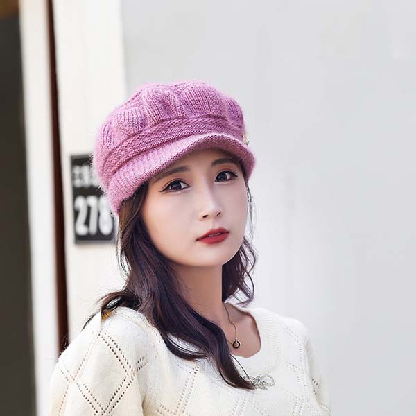 WTEMPO Женские универсальные повседневные ретро элегантные вязаные шапки Женские осенне-зимние холодостойкие ветрозащитные теплые однотонные шапки