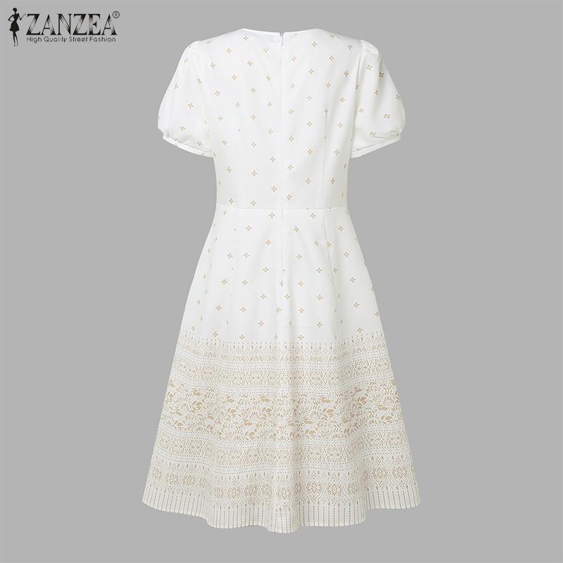 Sweetheart Neckline Casual Zanzea Women Summer Short Sleeve Print Dress