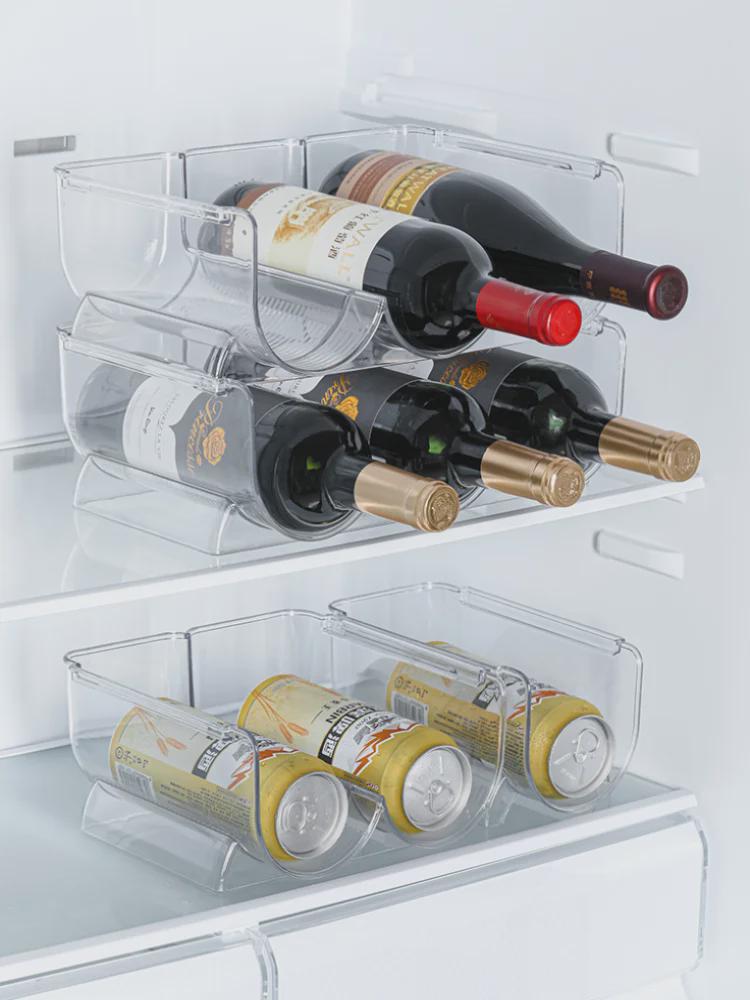 Штабелируемый стеллаж для вин: Креативное, простое, не требующее перфорации хранилище для бара или шкафа