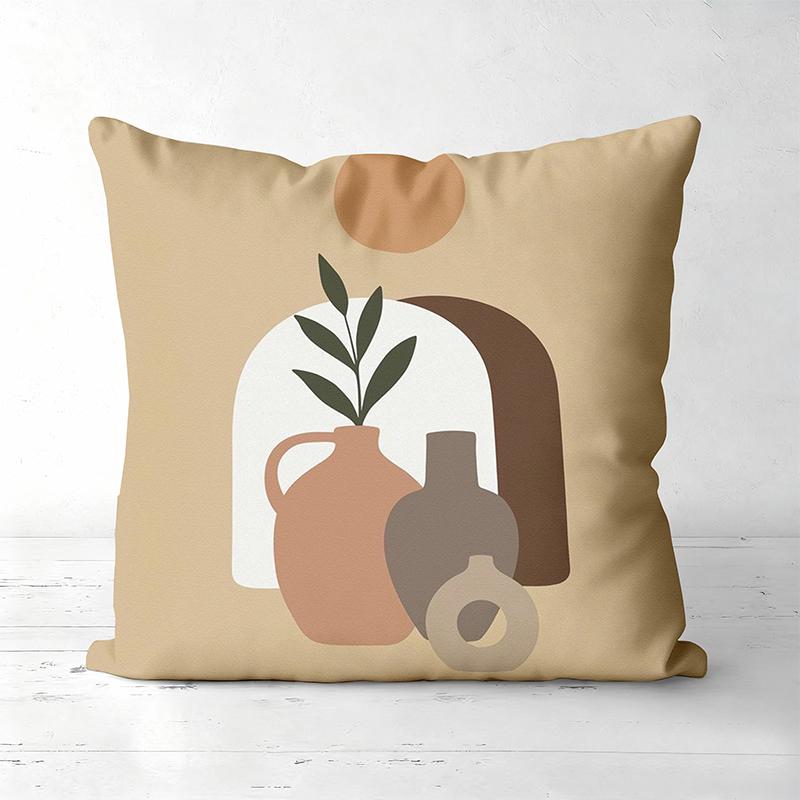 Декоративные наволочки с узором из ваз и растений, наволочка из полиэстера, декоративная наволочка для дивана, подушка для изголовья кровати