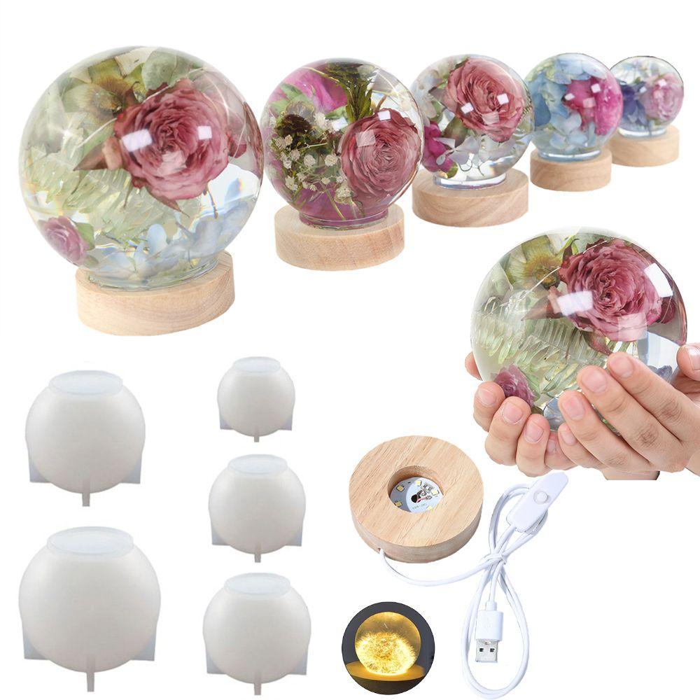 DIY ремесла инструменты для изготовления ювелирных изделий УФ-форма для эпоксидной смолы круглый шар подсвечник силиконовая форма