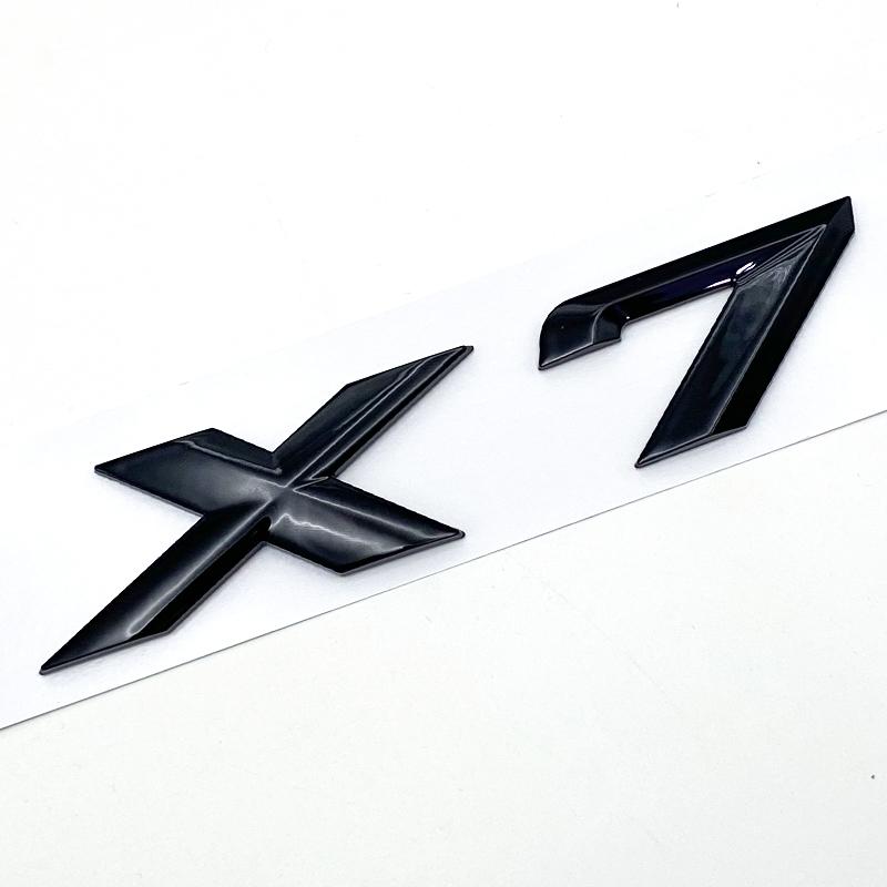 3D ABS Black Chrome Car Letters Rear Trunk Badge X7 Logo For BMW X7 Sticker Emblem X7 Lettering Accessories yq2