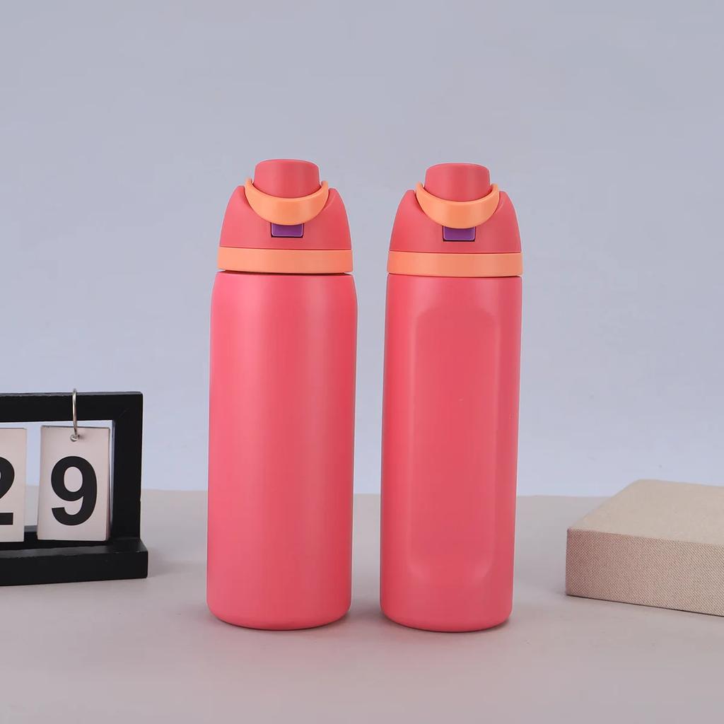 Handheld Fruit Cup, 304 Stainless Steel Vacuum Insulated Cup, Large Capacity Dual Drink Sports Kettle