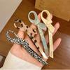 BEPAN Retro Leopard Print Acetic Acid Bow Hair Clip Korean Style Barrettes Bowknot Hairpin wear Side Clip Girl