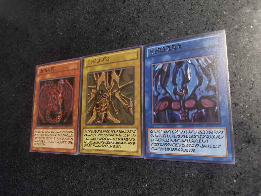 Yu-gi-oh! 3pcs/set  Phantasm  Diy Self-made Card Collection Cards Gauze Flash Anime Toy Gift Colorful Flash