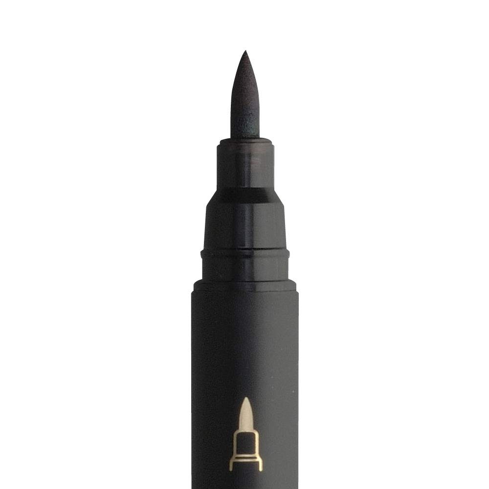 Kuretake Brush Twin of Oil-Based Pen, Type, Black, TSA-010S [Set 10]