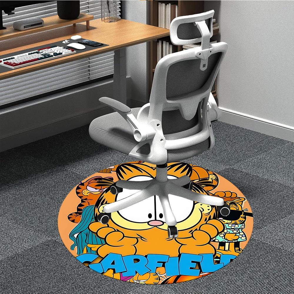 1pc Garfield Office Round Area Rug, Bedroom Living Room Home Decor, Room Deco, Offic a1016066