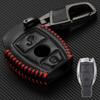 For Mercedes Benz A B C E S Class CLA CLS GL GLS GLA GLK SLK SLS AMG GLC PU Leather Remote Key Fob Ring Case Cover 2 Button Auto