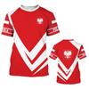 Poland T-shirt For Mens 3D Flag Polska Graphic Print T Shirt Fashion Oversized Short Sleeve Vintage Tops Tee Shirt Man Clothing