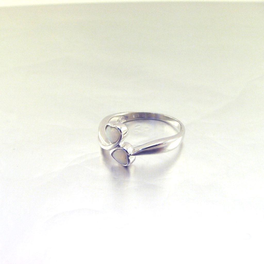 Silver Ring 'Goddess Opal' White Silver (rhodium) - 10 Mm