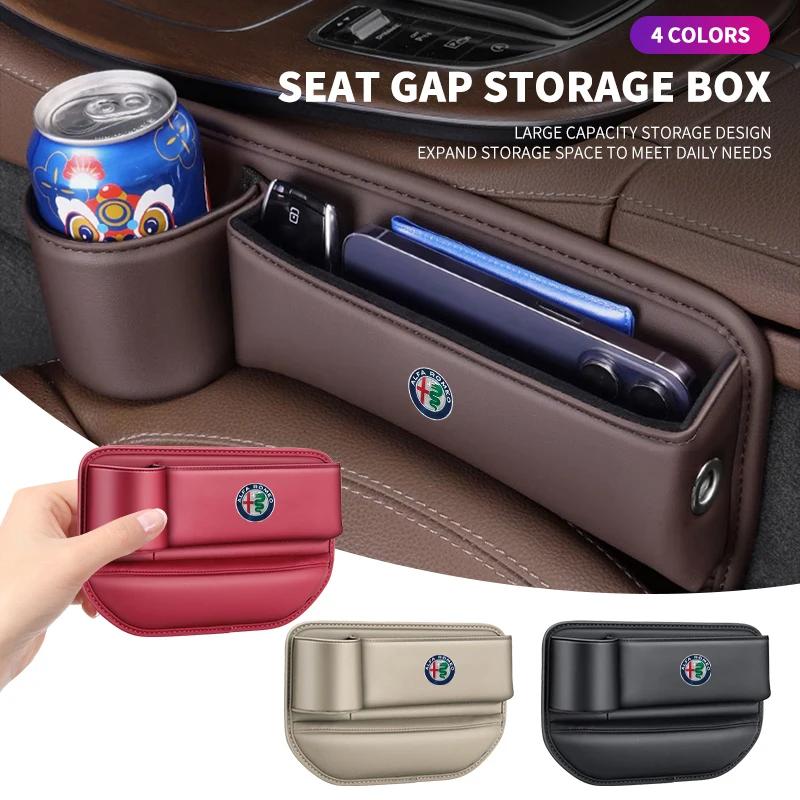 Car Seat Gap Multifunction Crevice Storage Box For Alfa Romeo Giulia Stelvio Giulietta 156 159 147 Mito Tonale Brera Disco rty112