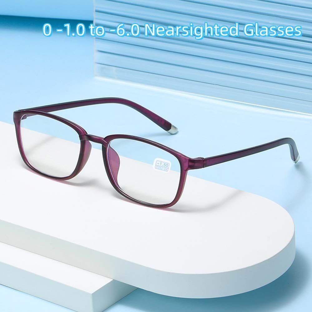 Short Sighted Spectacles Nearsighted Glasses 0 -1.0 to -6.0 Myopia Glasses Vision Care Computer Eyeglasses Black Purple Grey