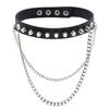 Goth Punk Spike Rivet Choker Collar For Women Steampunk Pentagram Necklace Emo Neck Strap Cosplay Chocker Gothic Accessories