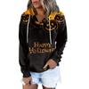 Женские повседневные модные пуловеры с длинными рукавами и принтом, толстовки с капюшоном