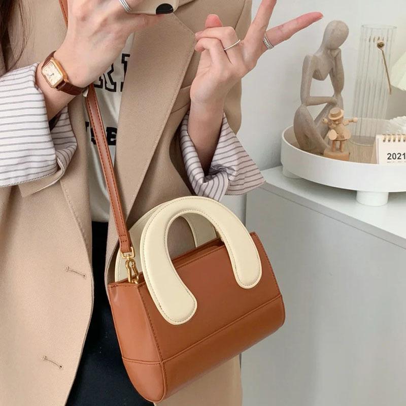 Summer Cute Portable Cowhide Women'S Bag Premium Leather Messenger Bag Small Bag Single Shoulder Women'S Small Square Bag