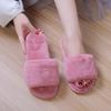 Fashion Fur Women Slippers Winter New Fashion Plush Shallow Mouth Indoor Outdoor Flip-flop Casual Bedroom Solid Color Slides Flat Shoes
