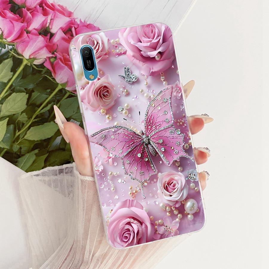 For Huawei Y6 Pro 2019 Case Y 6 Prime Butterfly Silicone Soft Back Cover For Huawei Y6 Y 6 Pro 2019 Funda Case Cover Coque