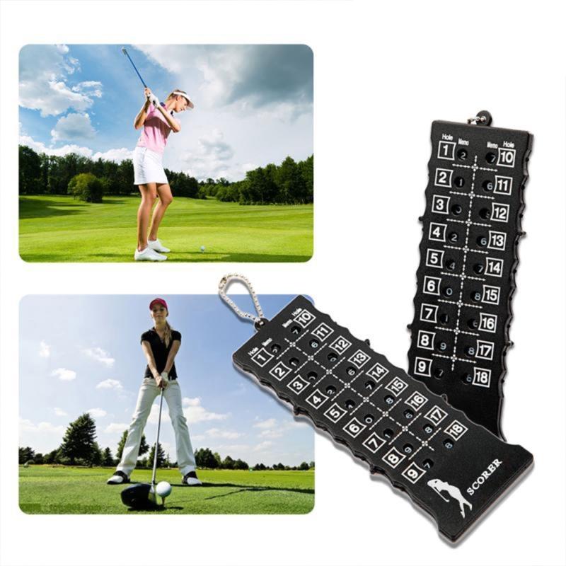 Golf Score Indicator 18 Hole Strokes Counter Handheld Scorer Digits Rectangle Keychain Golf Handy Count Shot Clickers